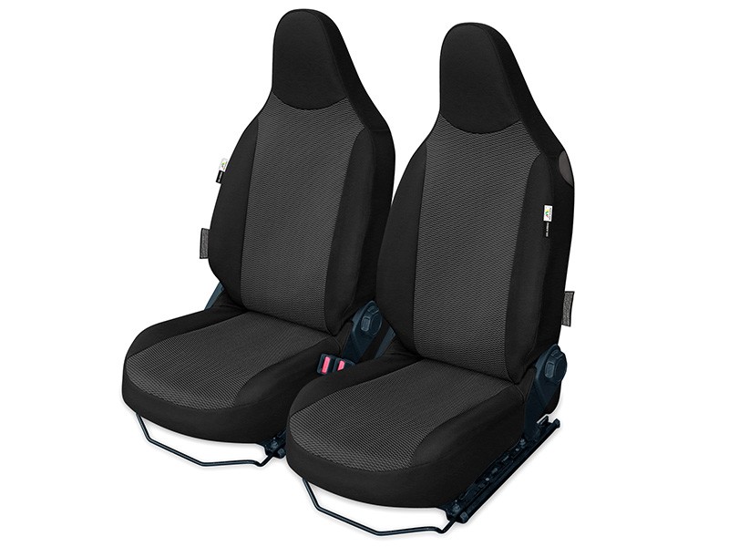 Тапицерия Kegel за две единични предни седалки на Toyota Aygo, Peugeot 107, Citroen C1 с 3 врати след 2014 година, черни с шарка