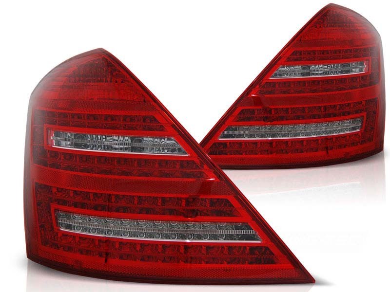 Тунинг LED стопове за Mercedes S класа W221 2006-2009 с бял мигач