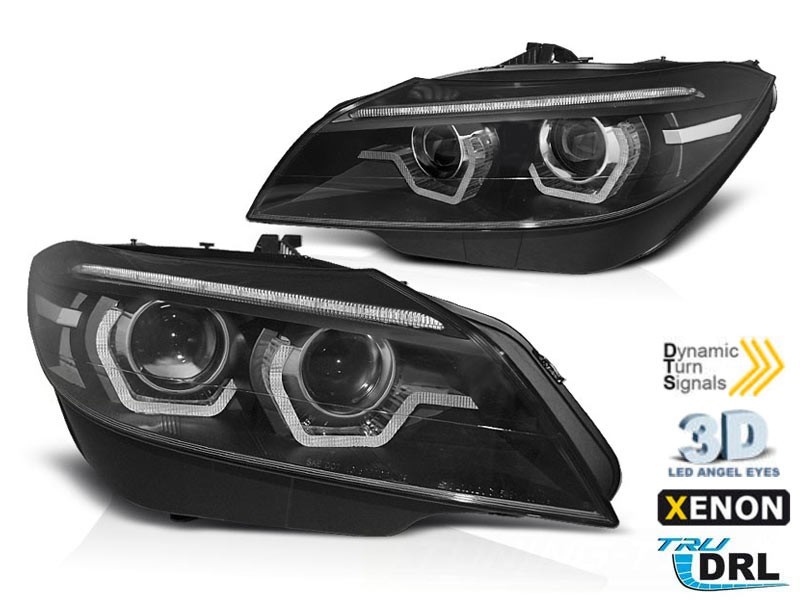 Комплект тунинг ксенонови фарове за BMW Z4 E89 2009-2013 с черна основа , ляв и десен за модели без AFS функция