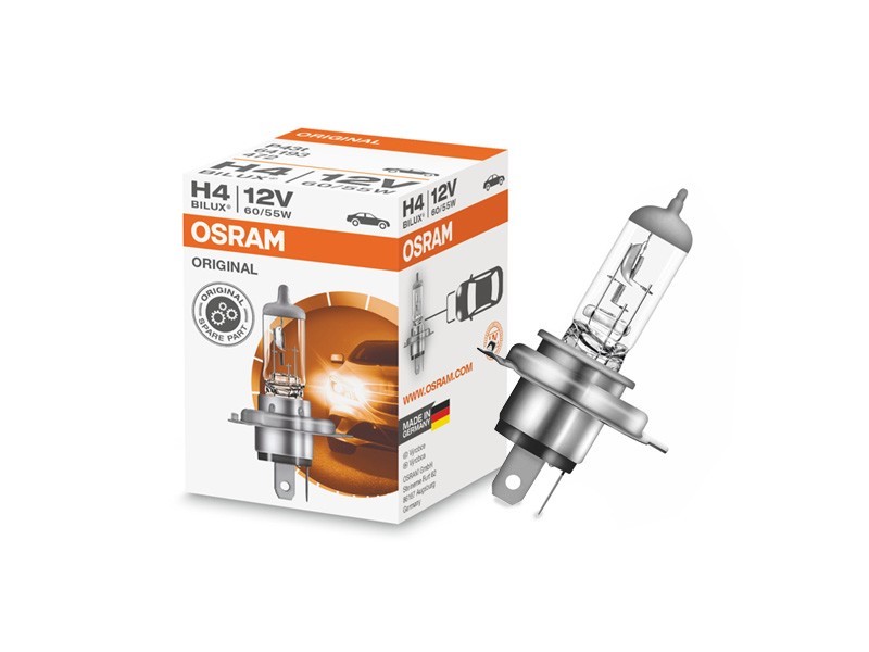 Халогенна крушка Osram H4 Original 12V, 60/55W, P43t, 1 брой