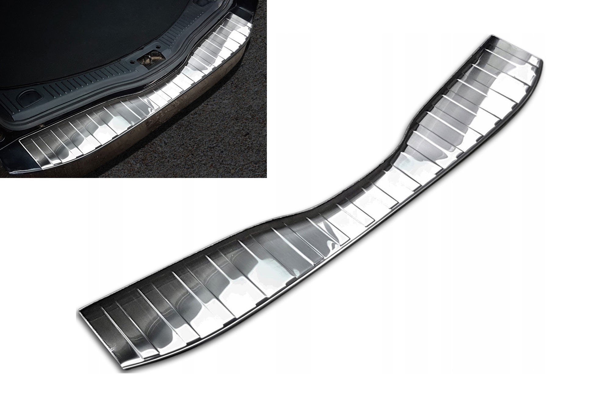 Протектор Avisa за задна броня на Ford Mondeo MK4 комби 2007-2010, хром