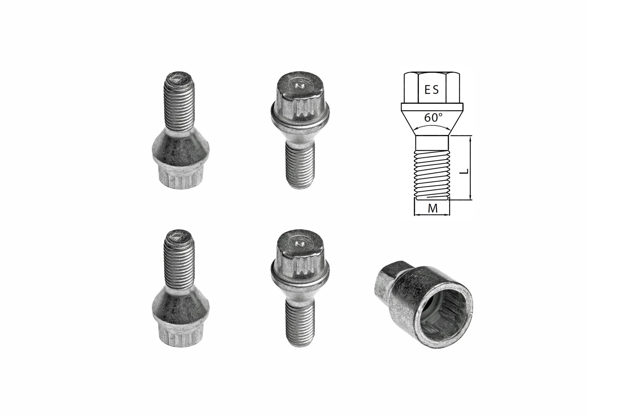 Комплект секретни болтове Farad серия Locky М12 Х 1.5/L25/ES17
