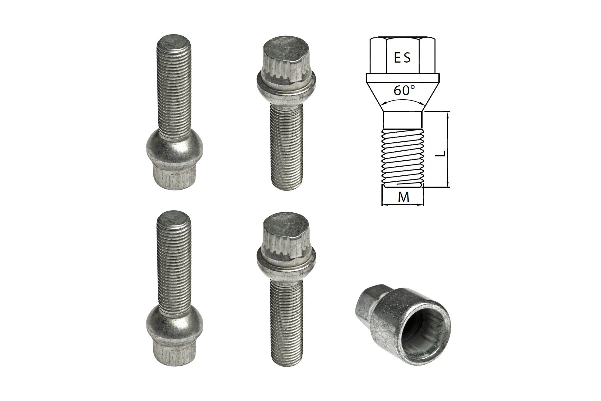 Комплект секретни болтове Farad серия Locky М14 Х 1.5/L45/R13/ES17