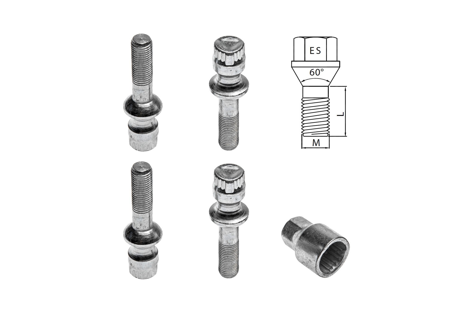 Комплект секретни болтове Farad серия Locky М14 Х 1.5/L45/А85/ES17