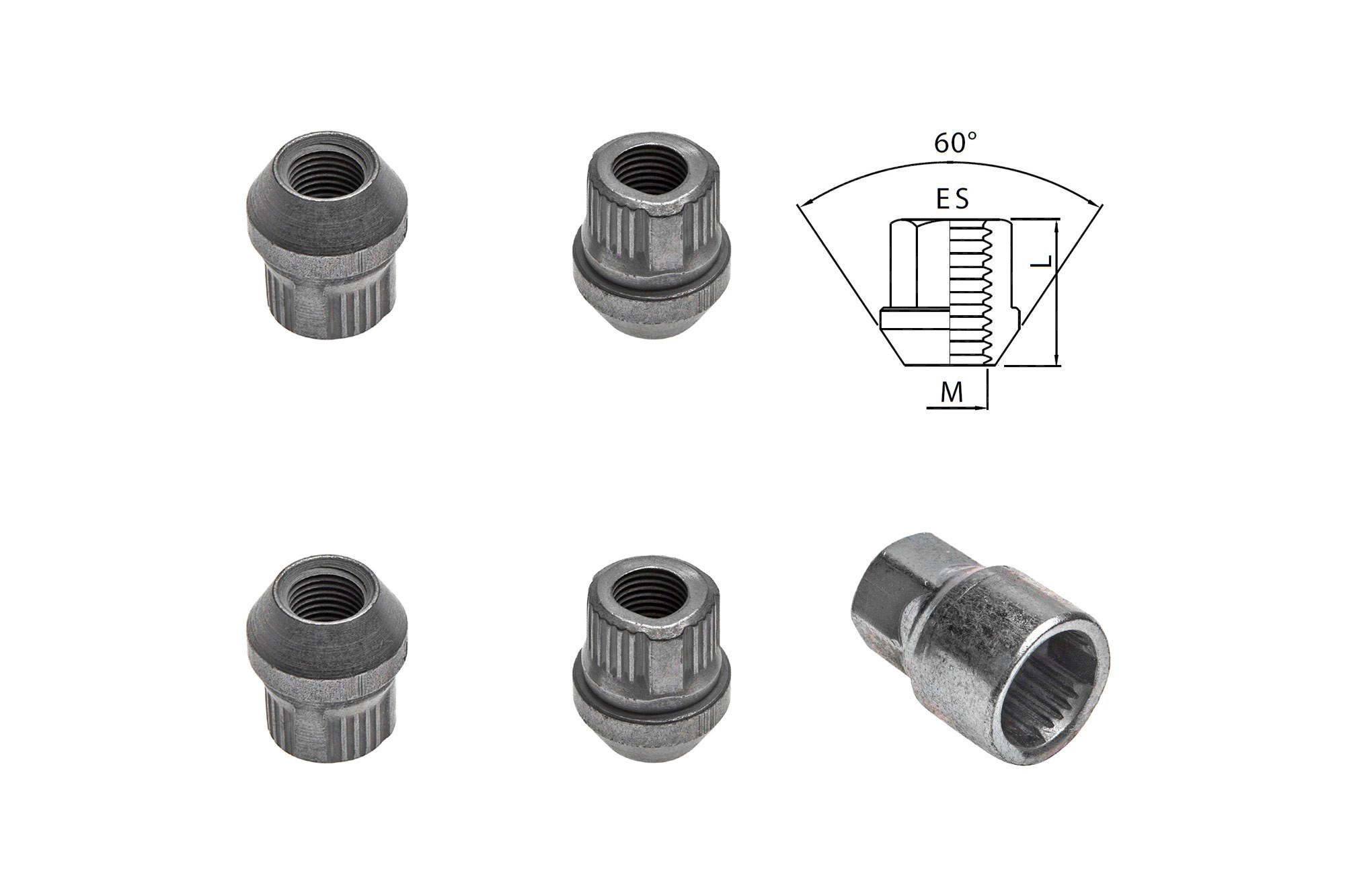 Комплект секретни гайки Farad серия Locky M12 X 1.25/L27/ES19