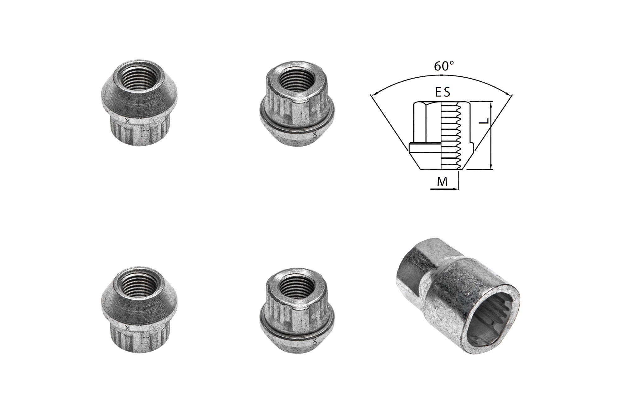 Комплект секретни гайки Farad серия Locky M12 X 1.25/L21/ES21