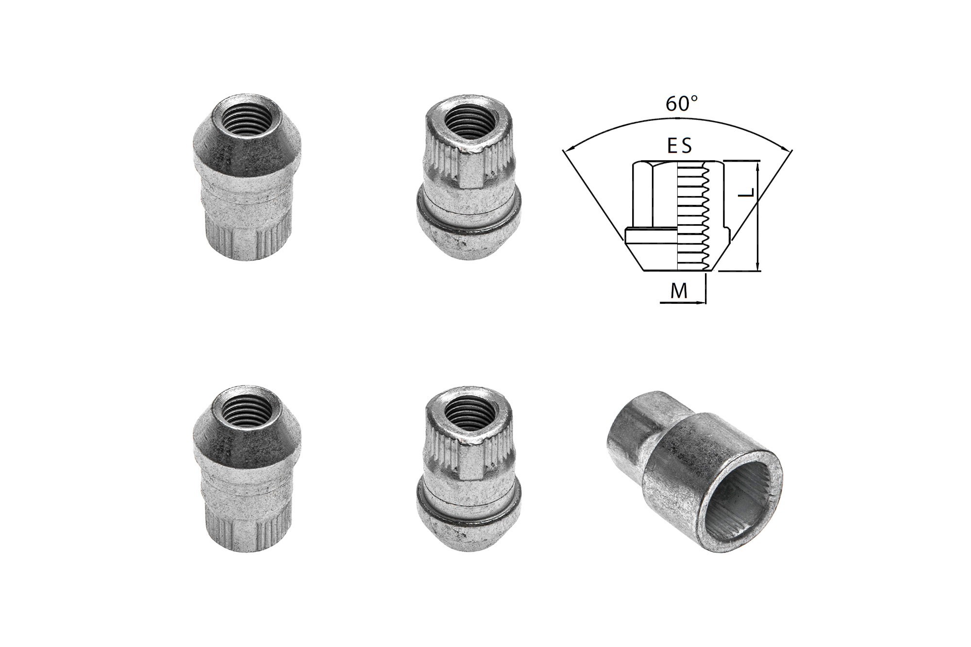 Комплект секретни гайки Farad серия Locky M12 X 1.5/L34/ES19