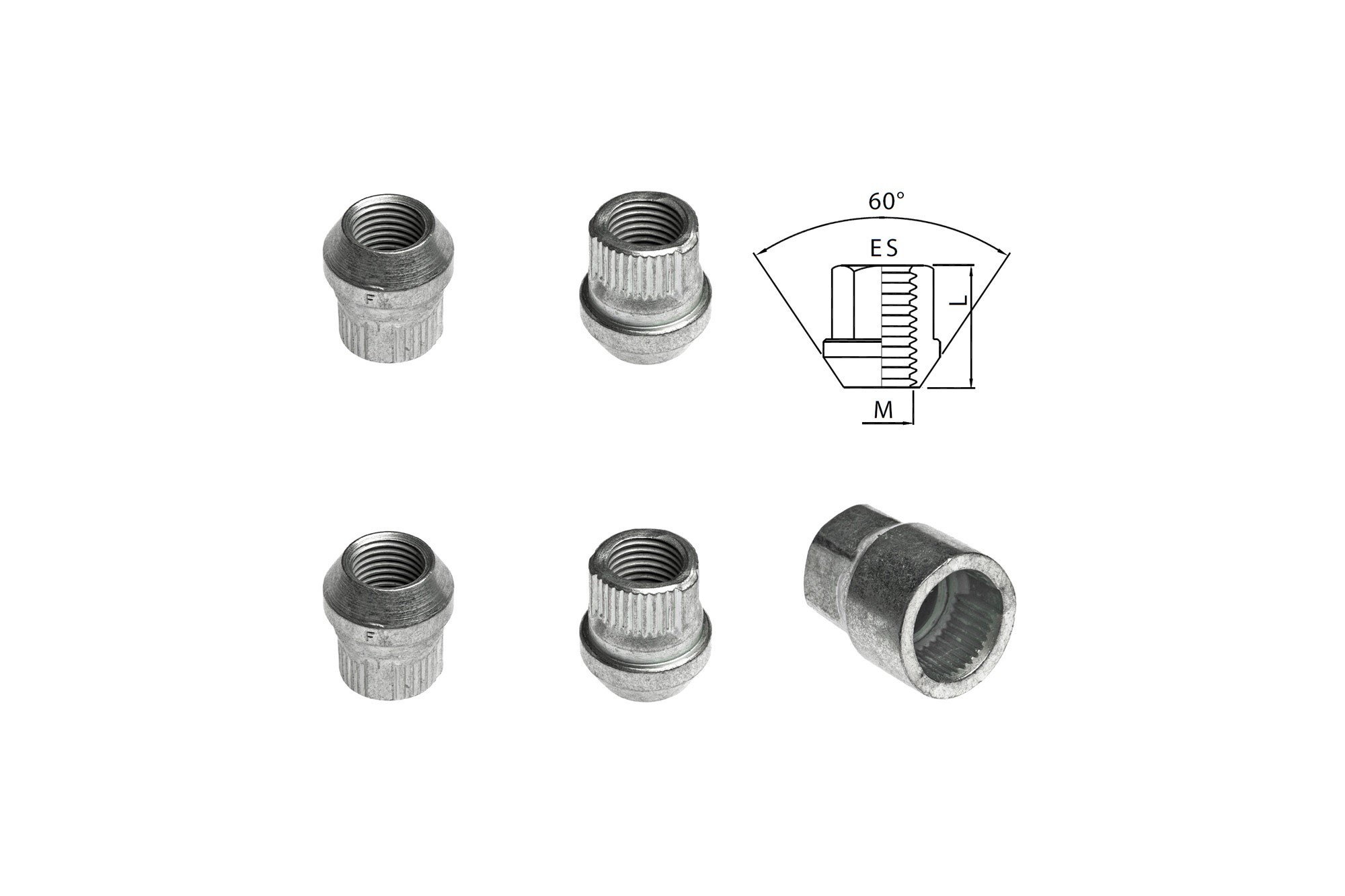 Комплект секретни гайки Farad серия Locky M14 X 1.5/L26/ES21