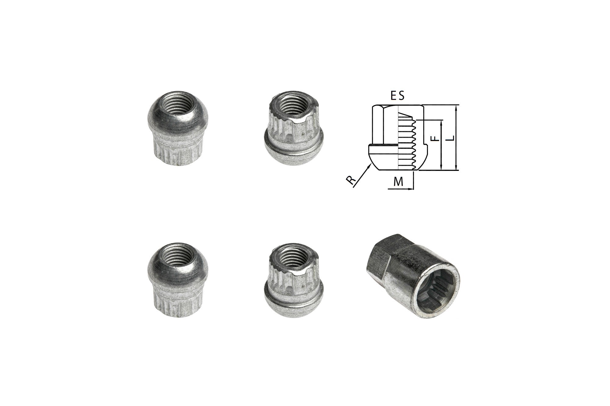 Комплект секретни гайки Farad серия Locky M12 X 1.5/F25/L25/R12/ES22