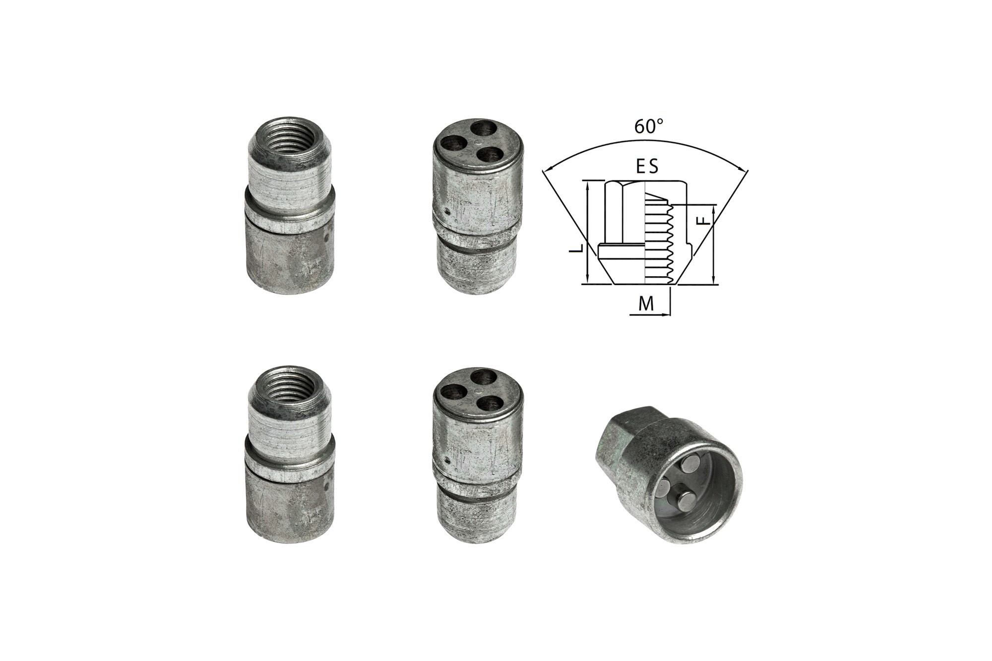 Комплект секретни гайки Farad серия Locky M12 X 1.5/F25/L38/ES19