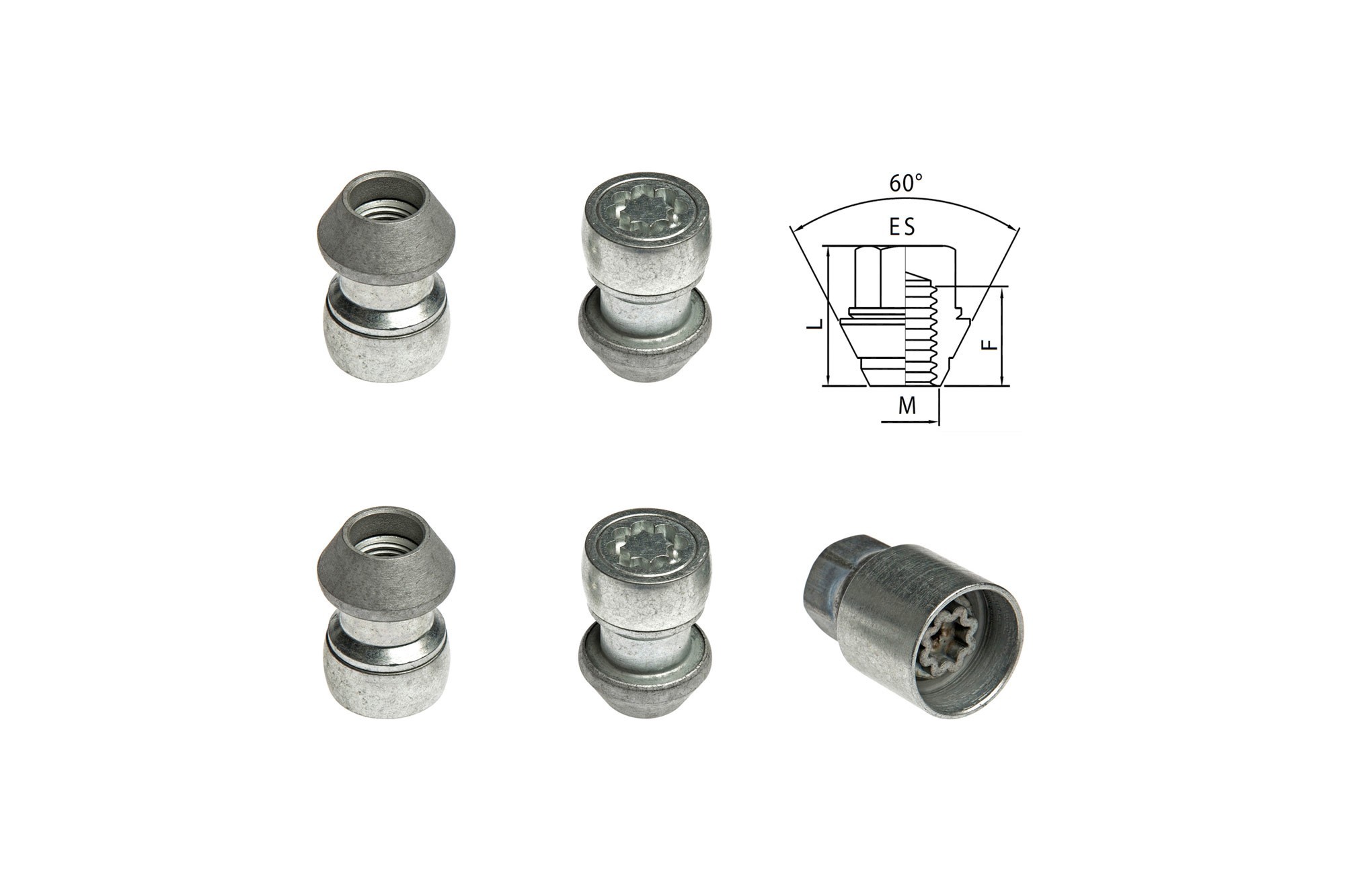 Комплект секретни гайки Farad серия Starlock M14 X 1.5/F30/L37/ES21