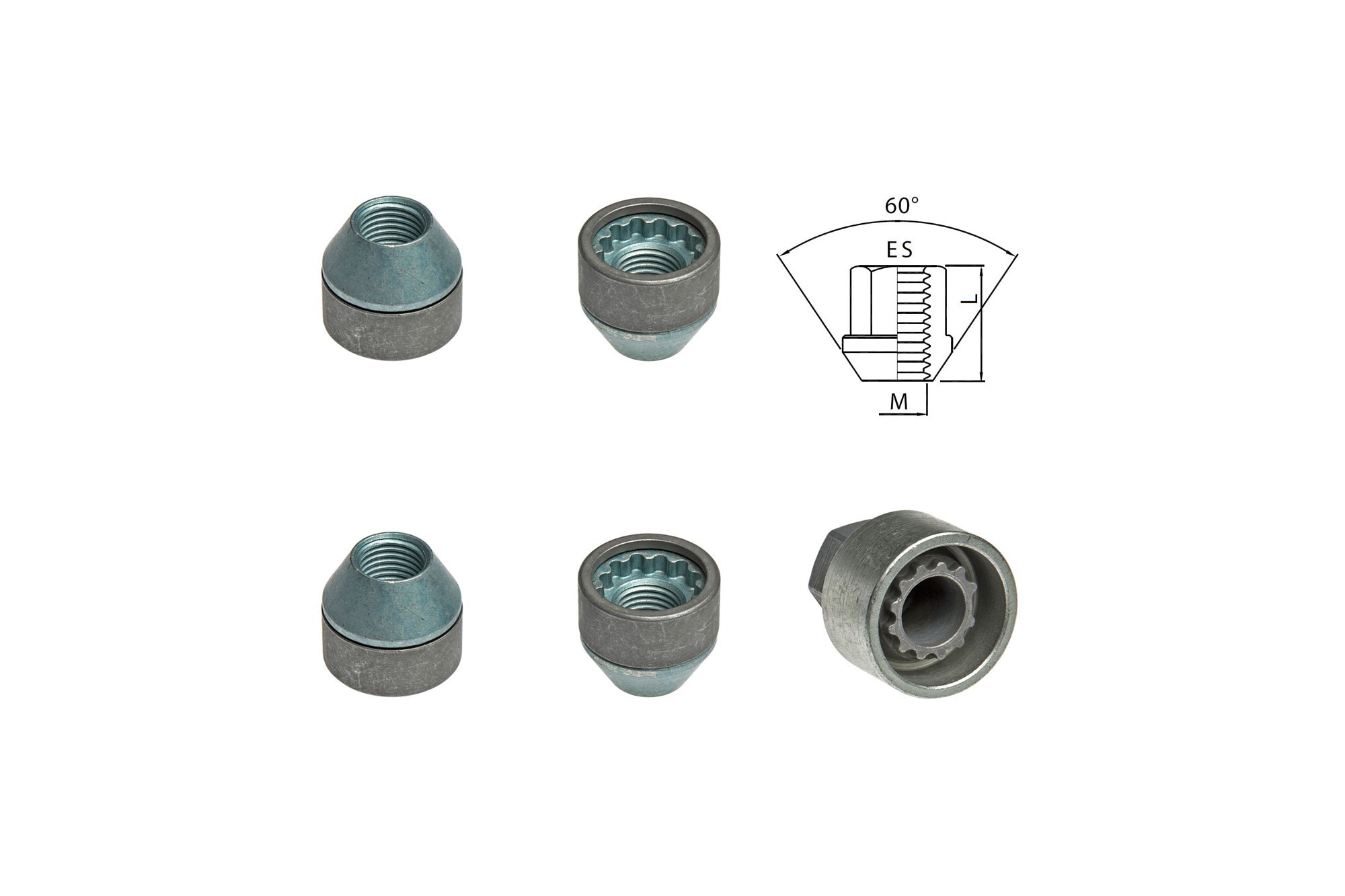 Комплект секретни гайки Farad серия Starlock M14 X 1.5/L25/ES22