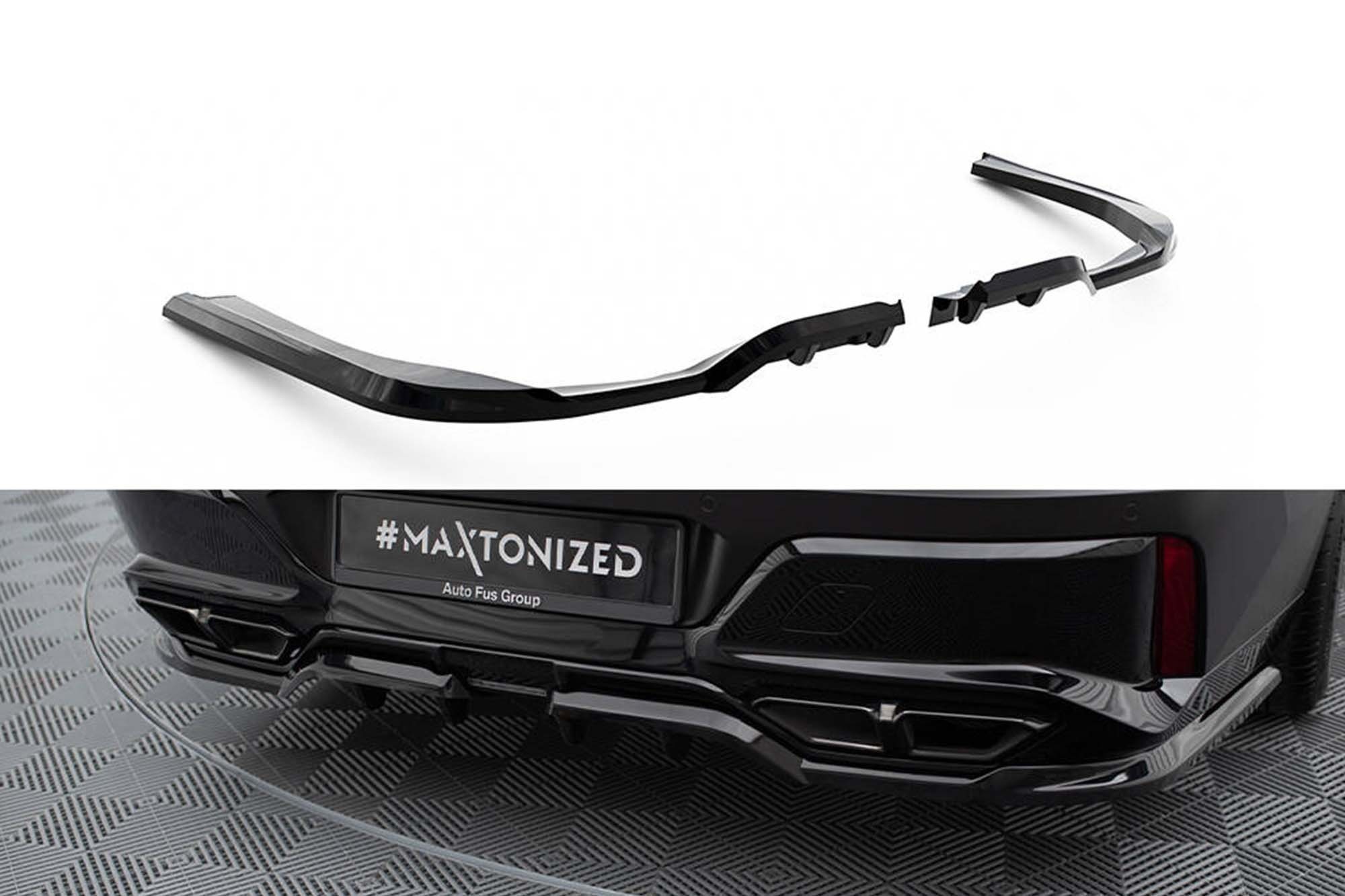 Спойлер Maxton Design за задна броня на BMW серия 7 G70 M760e след 2022 година, черен лак