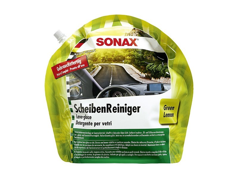 Лятна течност за чистачки Sonax с аромат на зелен лимон 3L Лятна течност за чистачки Sonax с аромат на зелен лимон 3L