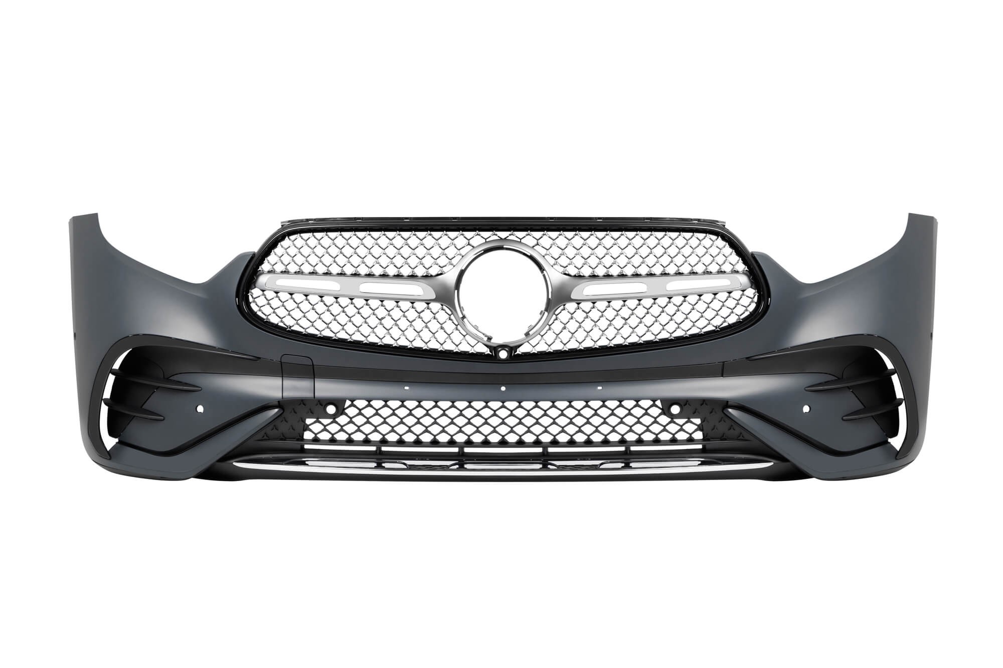 Предна AMG Line броня за Mercedes GLC SUV X254 след 2022 година с диамантена решетка
