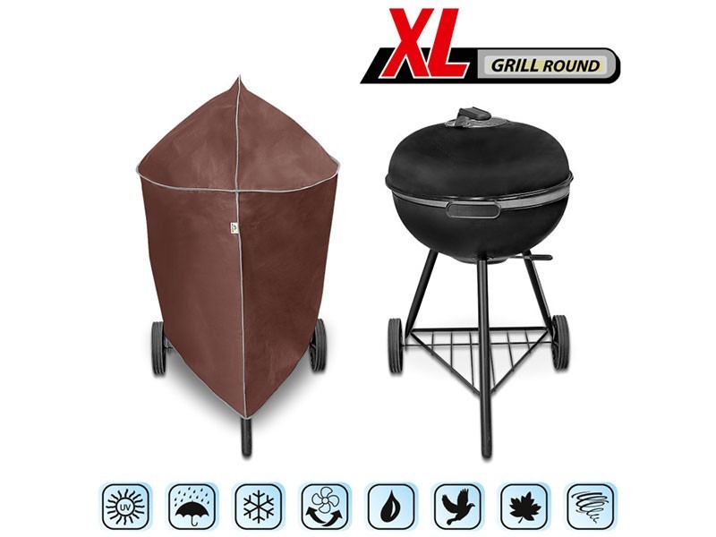 Покривало Kegel за кръгъл грил размер XL 70-85x78cm, кафяво