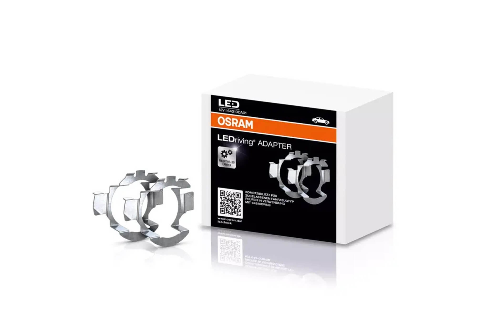 Комплект 2 броя бази Osram за LED крушка H7 на Audi, BMW, Mercedes, VW, Opel, Ford, Skoda