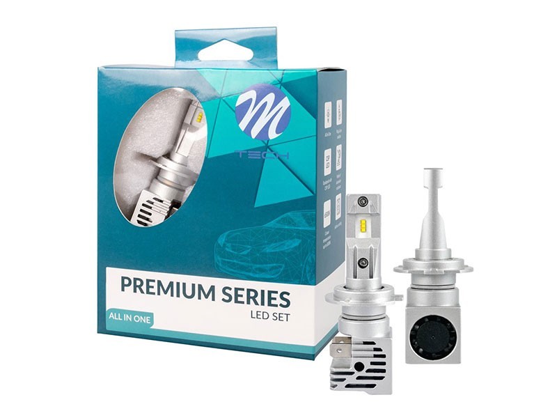 LED система M-tech Premium Series за фарове H7 студено бяла светлина, 9-32V, 50W, 6500K, 5000LM, PX26d