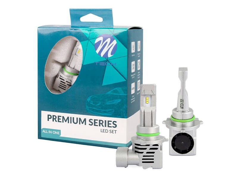 LED система M-tech Premium Series за фарове HB4/9006 студено бяла светлина, 9-32V, 50W, 6500K, 5000LM, P22d