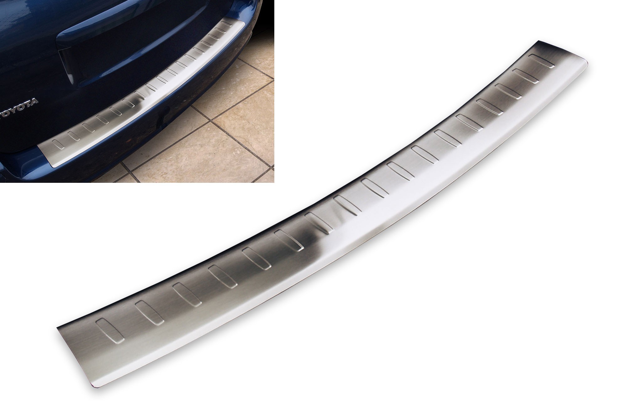 Протектор Avisa за задна броня на Toyota Avensis комби 2002-2009, хром