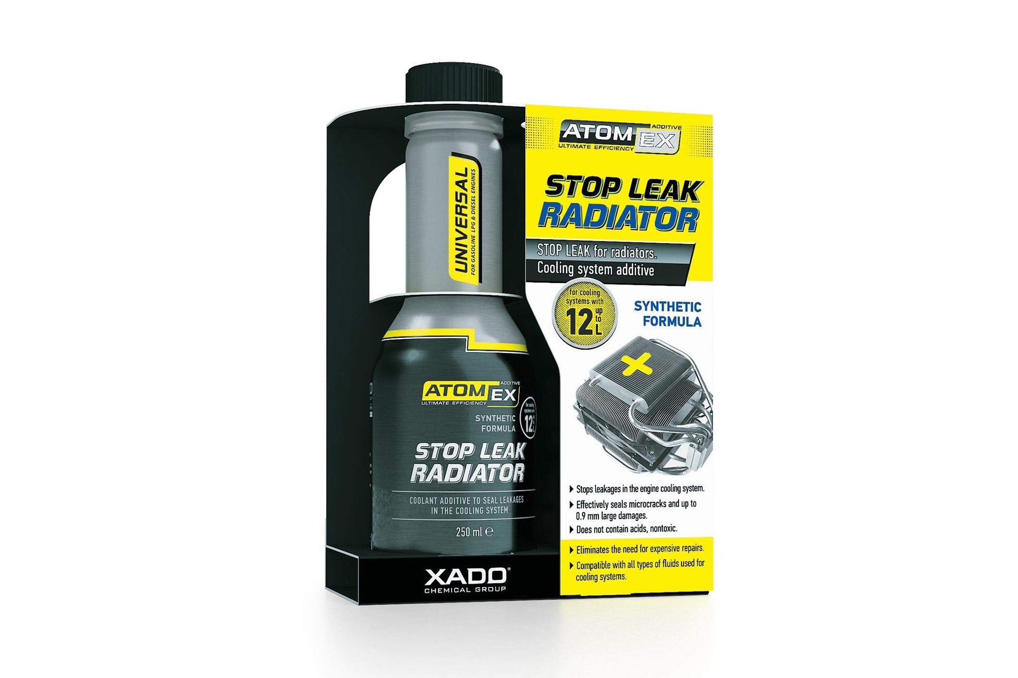 Добавка Xado Atomex Stop Leak за спиране на течове в радиатора 250ml