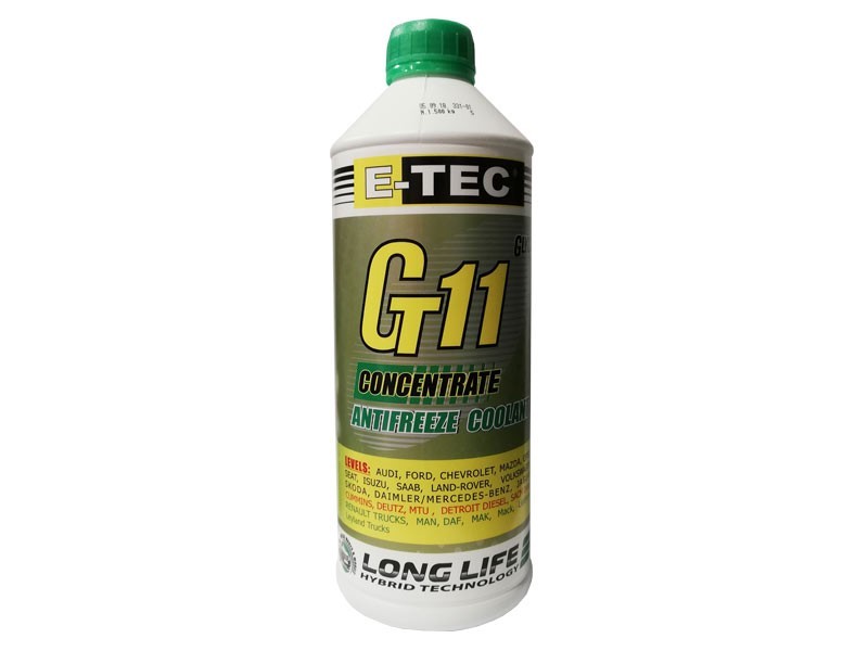 Антифриз E-tec G11 зелен концентрат -76°С 1.5L