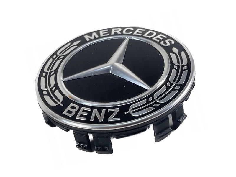 Оригинална черна капачка за джанта Mercedes Classic, черна 75mm