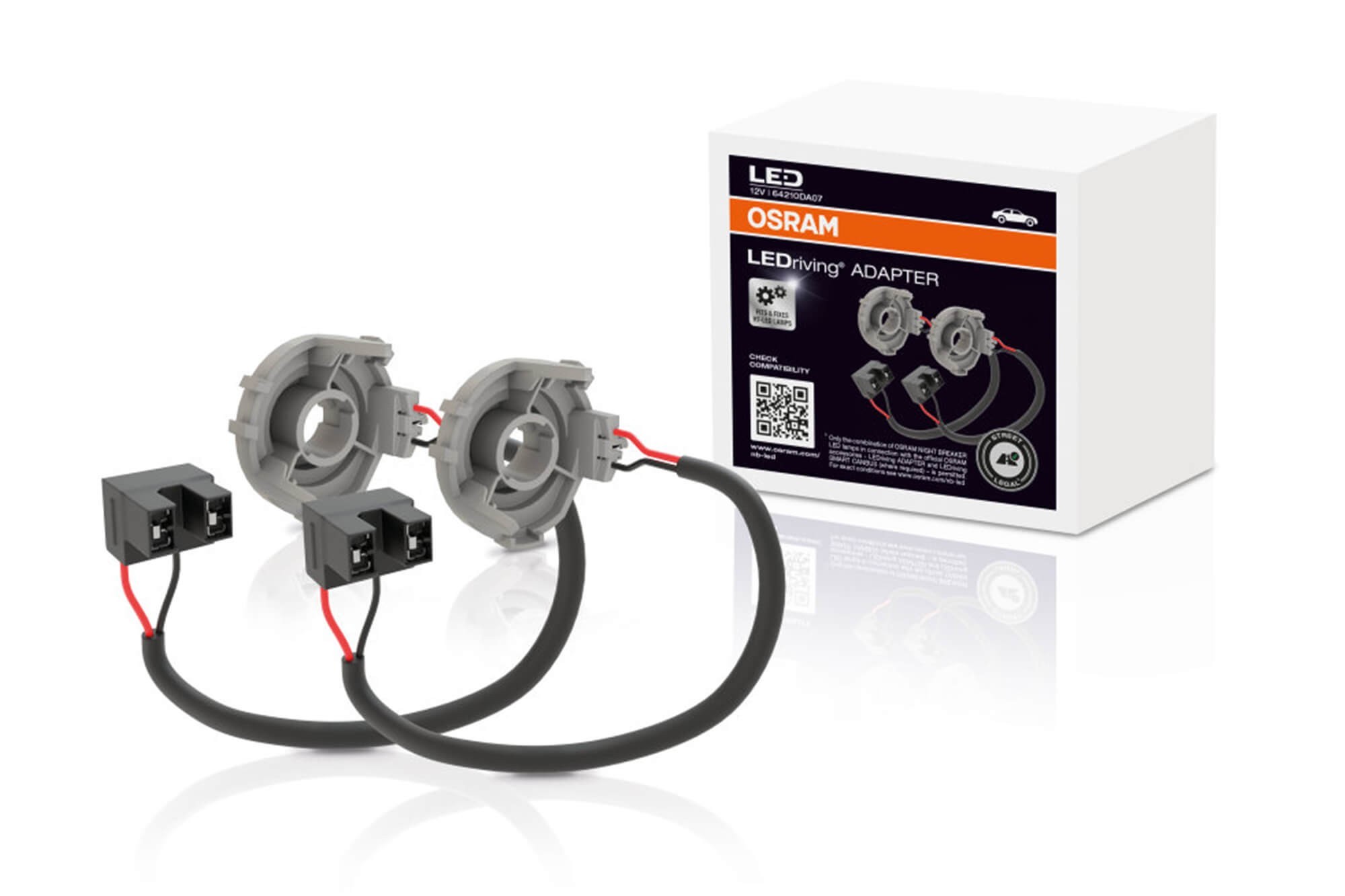 Комплект 2 броя бази Osram за LED крушка H7 на VW Golf 6, Tiguan