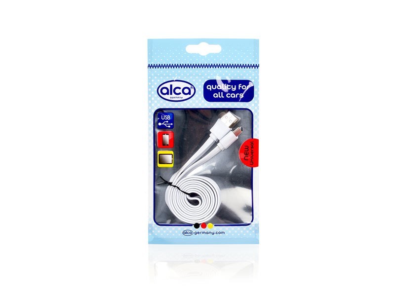 USB бял кабел тип C за телефон