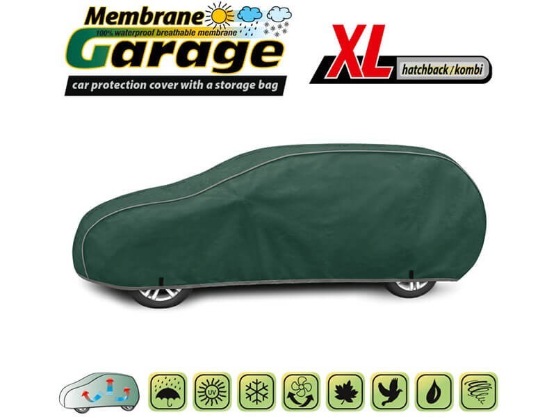 Покривало Kegel серия Membrane Garage размер XL зелено за комби/хечбек 455-485x126-136cm