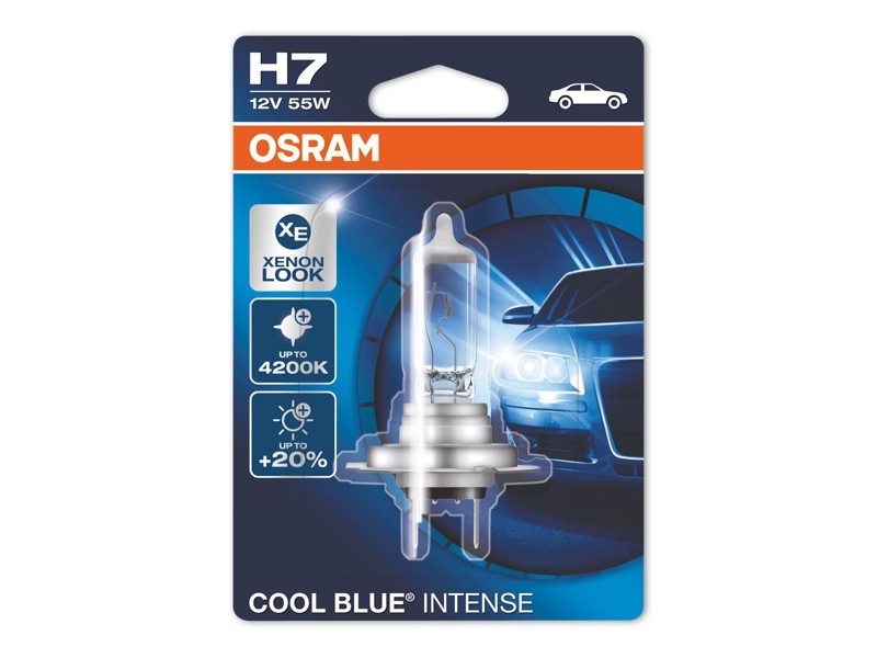 Халогенна крушка Osram H7 Cool Blue Intense 12V, 55W, PX26d, 1 брой
