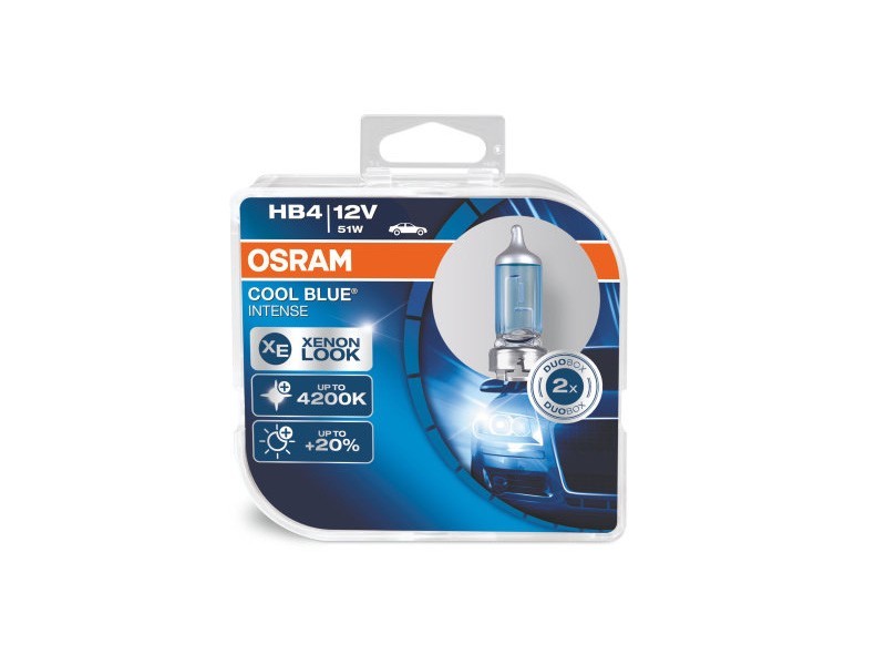 Комплект 2 броя халогенни крушки Osram HB4 Cool Blue Intense 12V, 51W, P22d