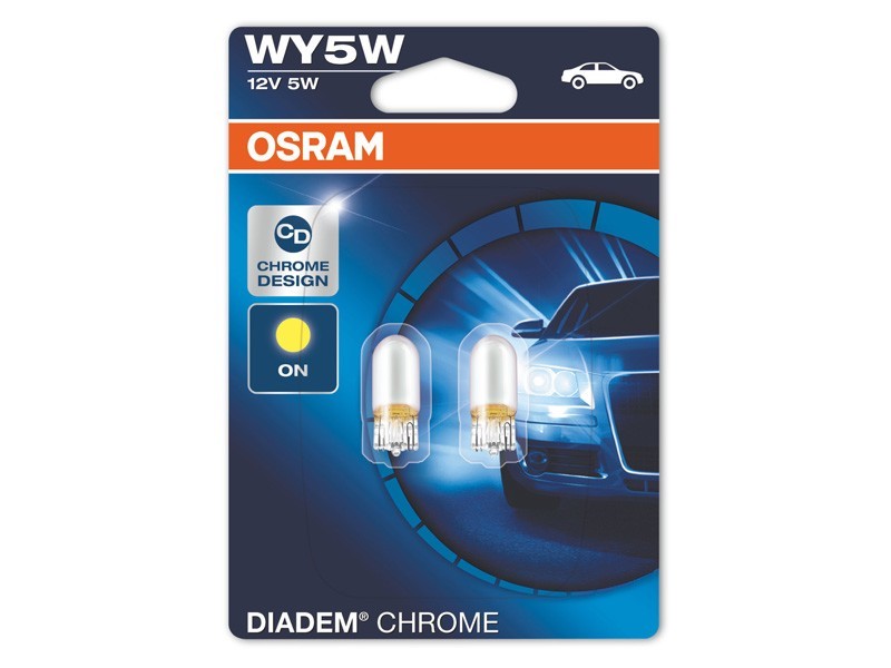 Комплект 2 броя халогенни крушки Osram WY5W Next Gen Diadem Chrome 12V, 5W, W2.1x9.5d
