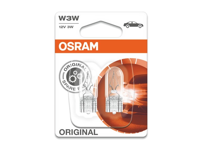 Комплект 2 броя крушки Osram W3W Original 12V, 3W, W2.1X9.5d