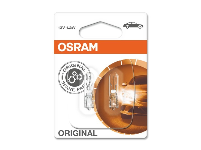 Комплект 2 броя крушки за табло Osram Original 12V, 1.2W, W2X4.6d