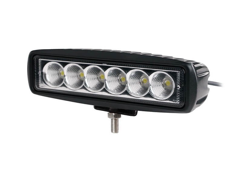 LED бар M-tech Slim Work Light с 6 диода 10-30V, 18W, 6000K, 1000lm, 155x45x51mm, 1 брой