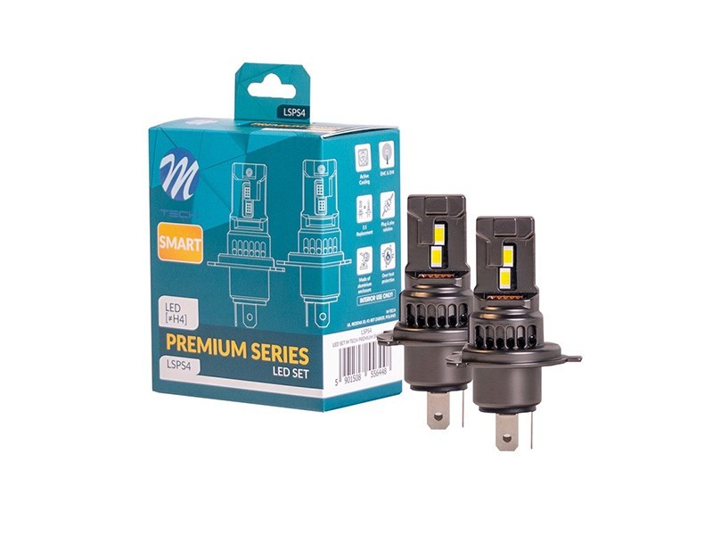 LED система M-tech Premium Smart за фарове H4 Canbus, студено бяла светлина, 12V, 70W, 6000K, 4000LM