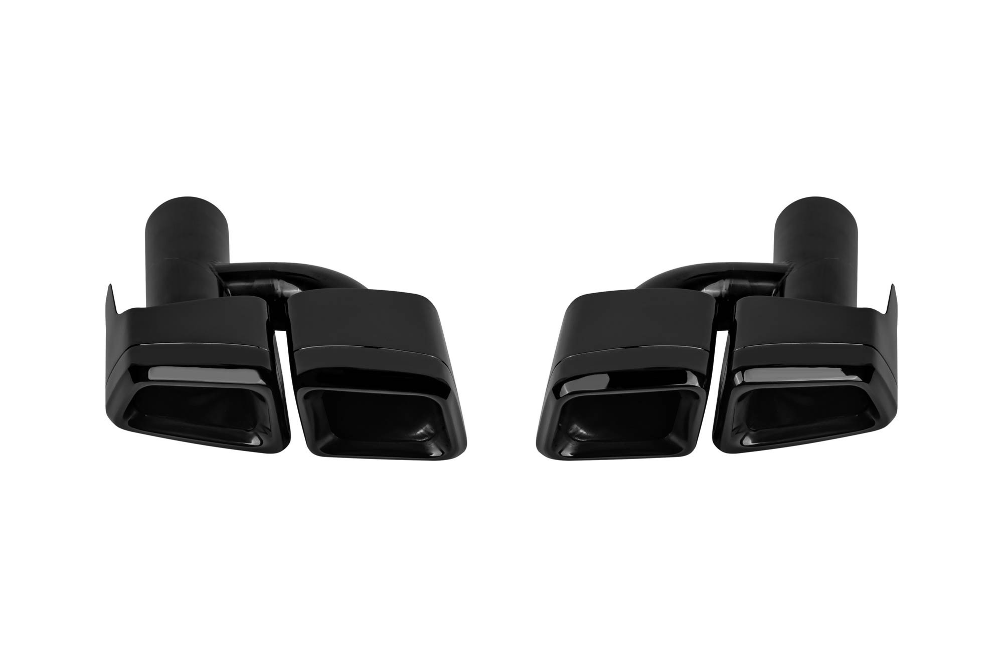 Комплект черни накрайници тип AMG за Mercedes C класа W204 2011-2014, E класа W212 2006-2013, S класа W221 2005-2013, CLS C218 2010-2018, ляв и десен