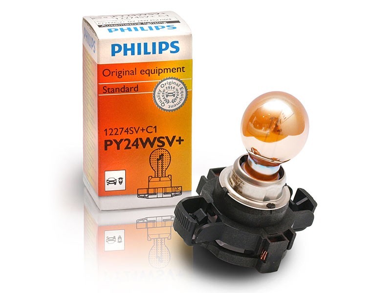 Халогенна крушка Philips PY24W Silver Vision 12V, 24W, PGU20/4, 1 брой