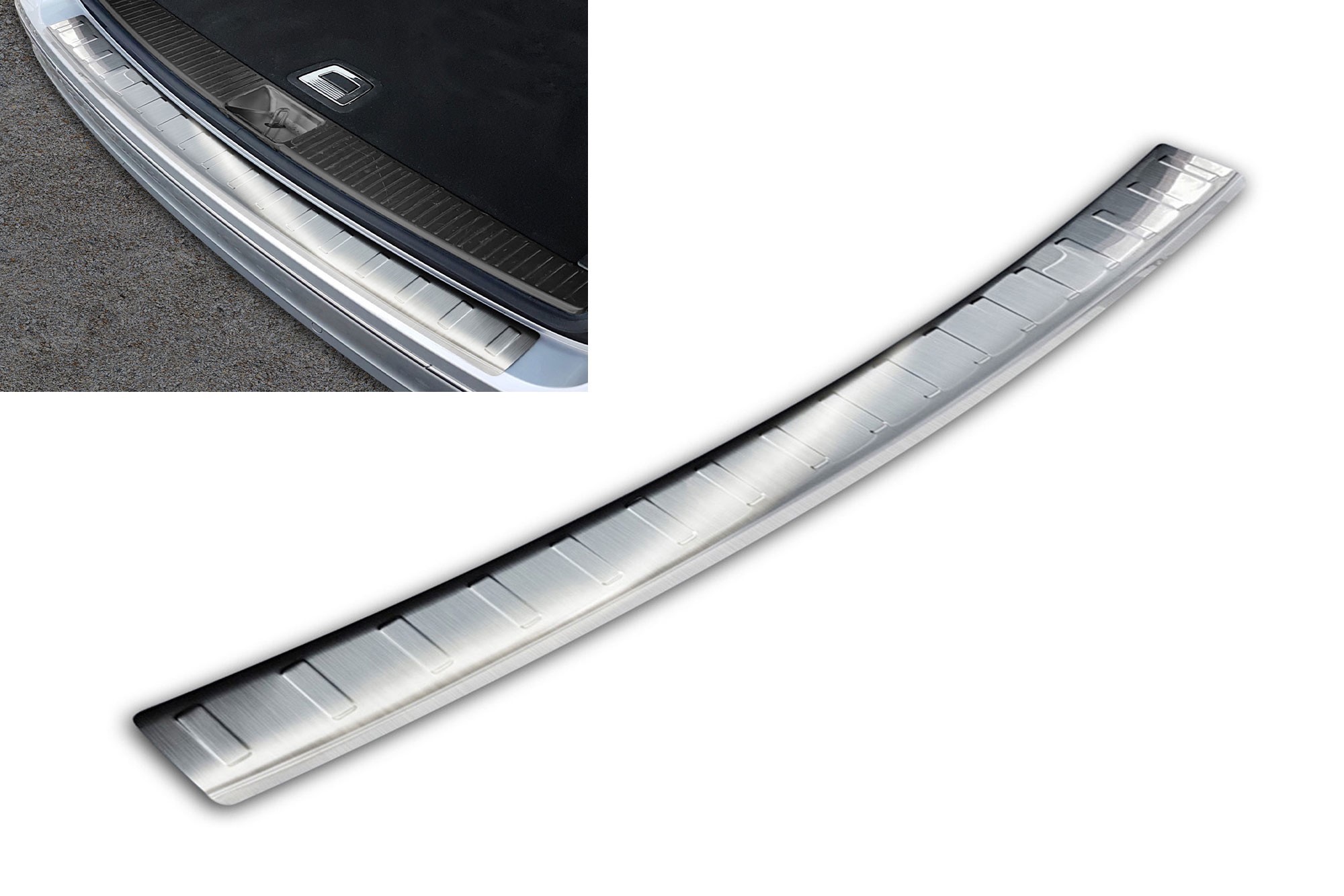 Протектор Avisa за задна броня на Mercedes C класа W204 комби  2011-2014, хром