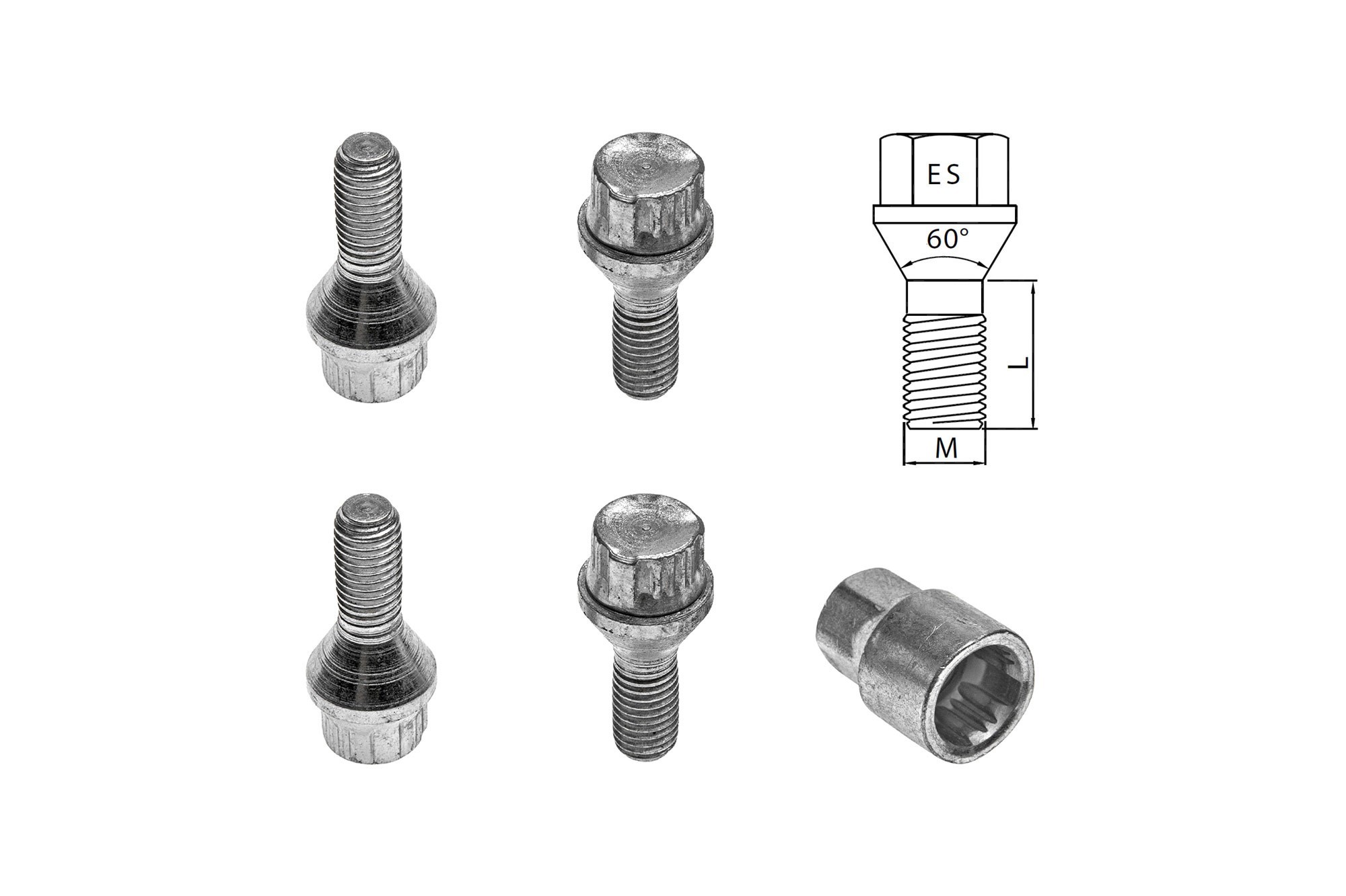 Комплект секретни болтове Farad серия Locky M12 X 1.75/L25/ES19