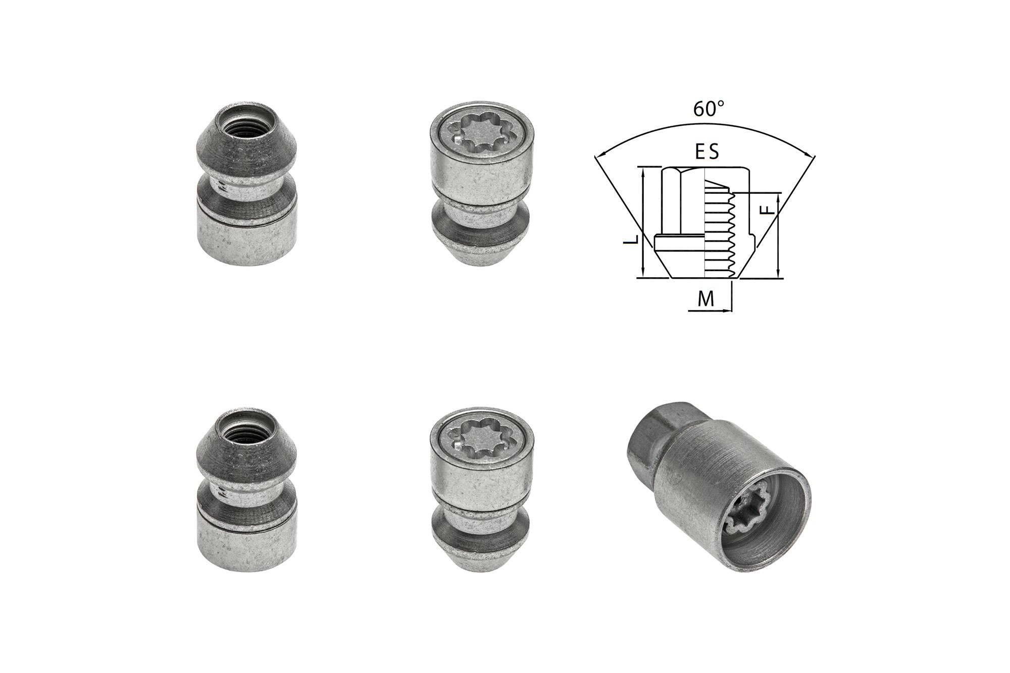 Комплект секретни гайки Farad серия Starlock M12 X 1.5/F25/L34/ES21