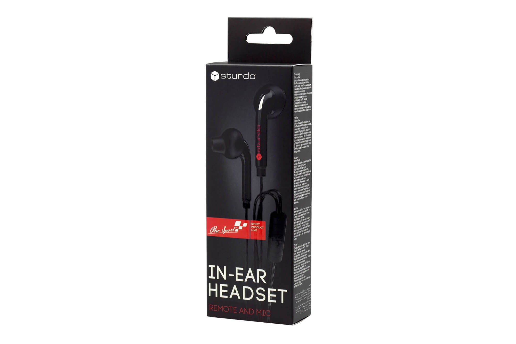 Черни слушалки Sturdo с микрофон серия In-Ear