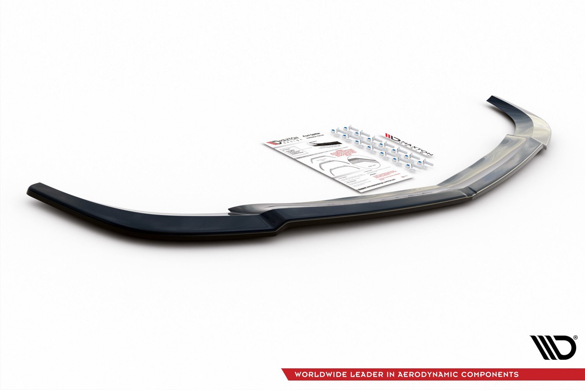 Спойлер Maxton Design за предна AMG броня на Mercedes C класа W204 2011-2014, черен лак