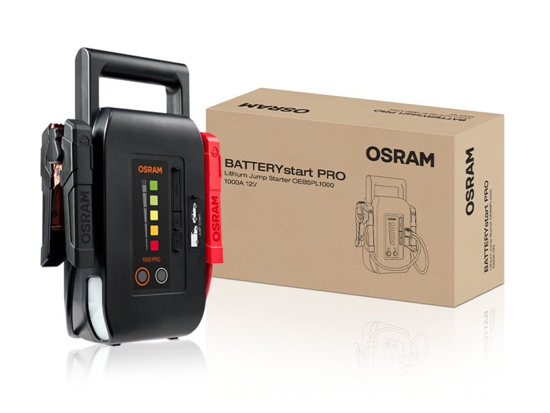 Външна батерия Osram BATTERYstart 1000 Fast recharge за стартиране на двигателя, 8000mAh, 1000-1500A