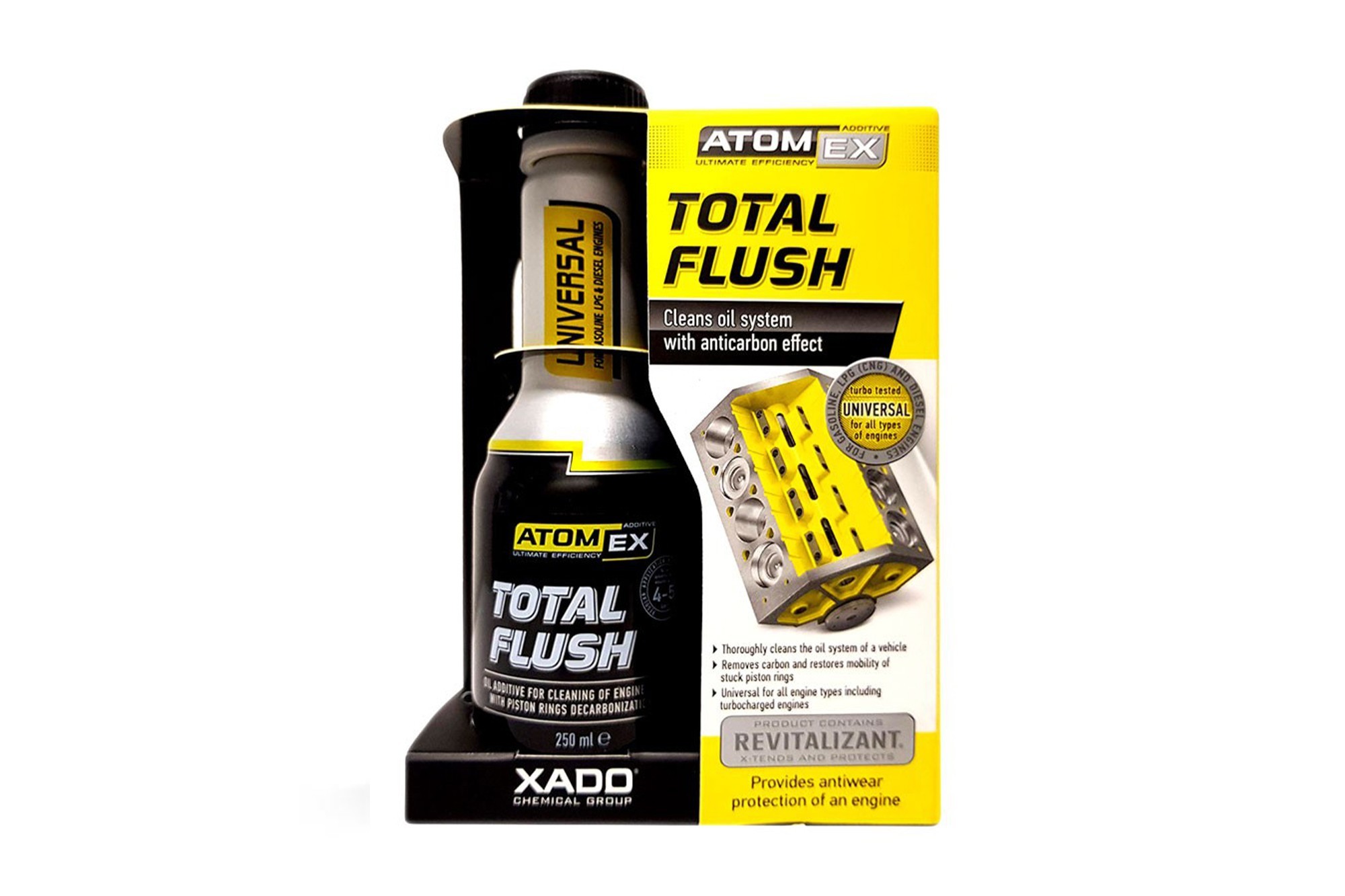 Добавка Xado Atomex Total Flush за почистване на маслена система 250ml