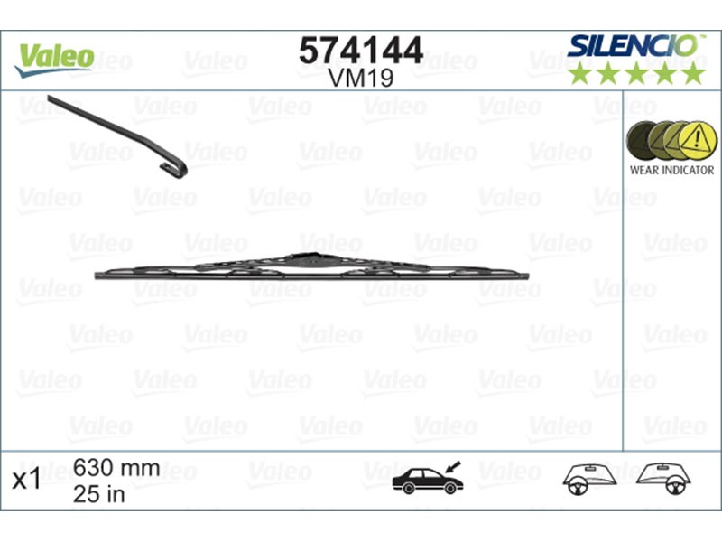 Автомобилна чистачка VALEO Silencio VM19 630мм