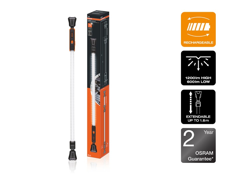 LED професионална сервизна лампа Osram LEDinspect Underbonnet Light 6500K, 600-1200lm с вградена 4400mAh батерия