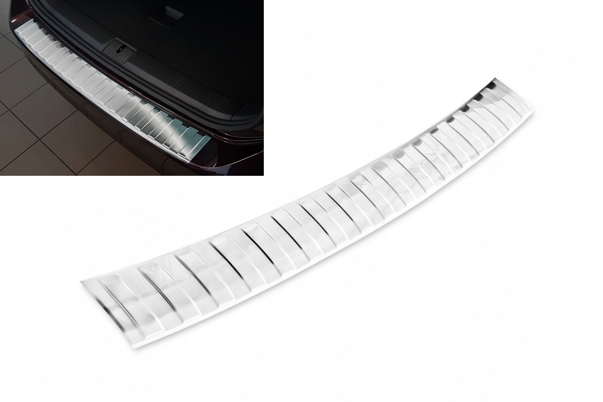 Протектор Avisa за задна броня на Volkswagen Passat B8 комби, R-line, Alltrack 2014-2019, след 2019 година, хром