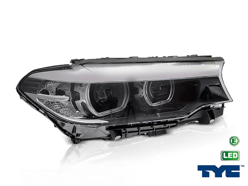Десен LED фар за BMW серия 5 G30 седан, G31 комби 2017-2020, хром основа